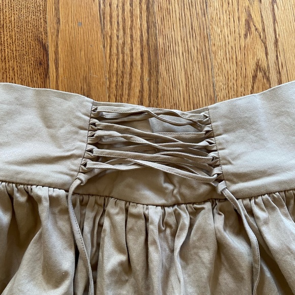 Zara skirt Knee length size medium tan corset - Picture 5 of 9